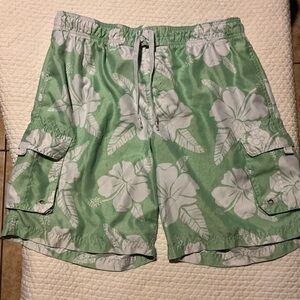 OP Mint Green Swim Shorts with White Mesh Liner